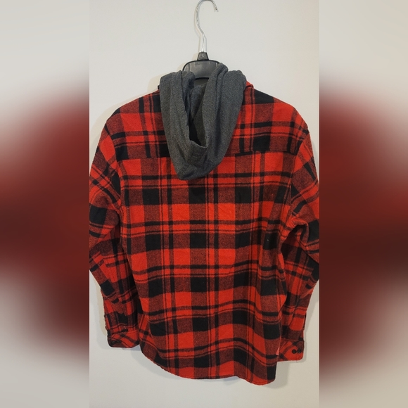 Free Planet Plaid Hoodie Men Large - Picture 6 of 9